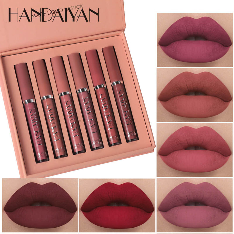 [PAGUE 3, LEVE 6] Kit Batom Sexy Lips Handaiyan + Caixa Exclusiva Edição Limitada - FRETE GRATUITO + ENVIO IMEDIATO