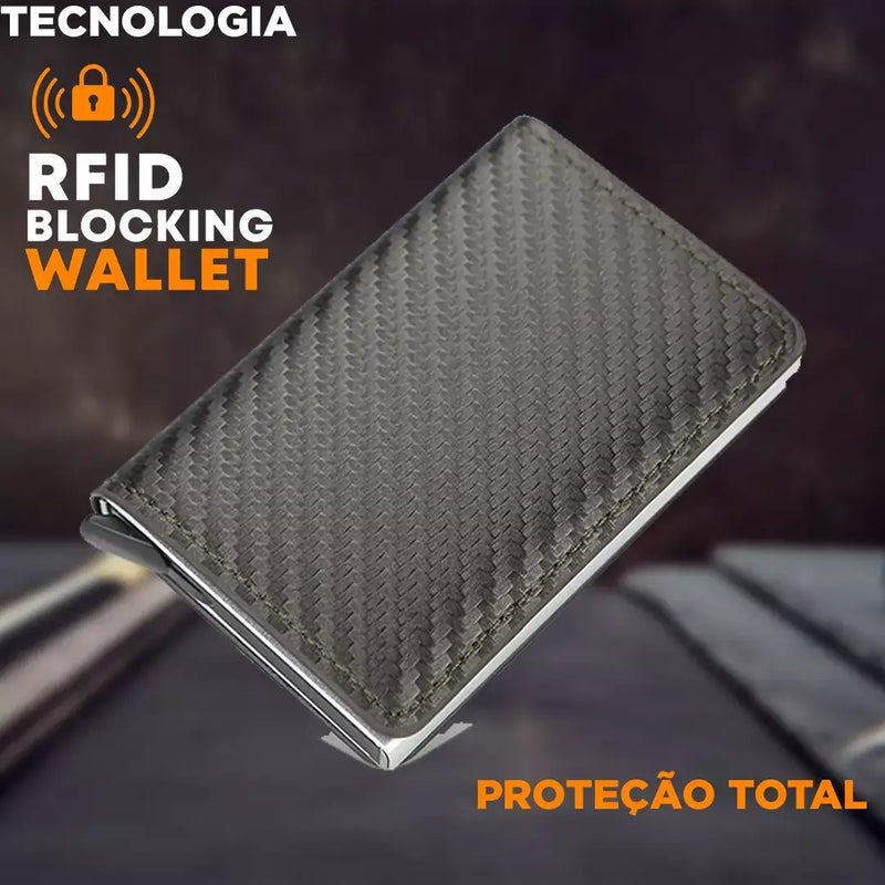 Carteira Antifurto Blindada com Proteção RFID